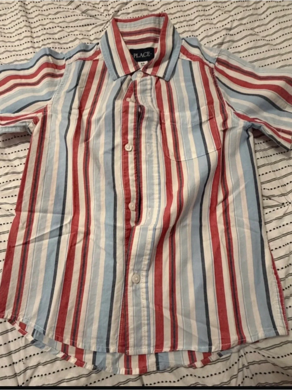 Wrangler Blue Gingham Button-Down Kids Shirt